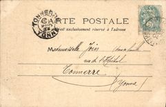 POSTAL Amboise de la VENDIMIA vista de la torre gruesa