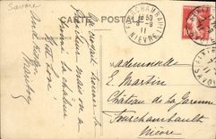 VINTAGE POSTCARD Aix Les Bains Lake Of Le Bourget And Montagne Of the Dovecote