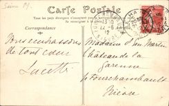 VINTAGE POSTCARD Le Havre the Pier One Day Of Storm Lighthouse
