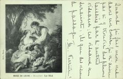 VINTAGE POSTCARD Museum Of Louvre Butcher the Nest