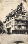 VINTAGE POSTCARD Strasbourg Old women Houses Of the Place Of the Market to the milk pigs