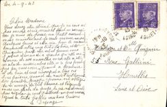 VINTAGE POSTCARD Chatillon Coligny the Statue