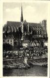CPM Amiens La Cathedrale Et Le Marche Sur I'Eau