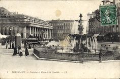Fuente de Burdeos de la POSTAL de la VENDIMIA y lugar de la comedia