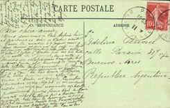 POSTAL Pau de la VENDIMIA vista en la cadena de Pyrenes tomada del jardín público santo Martin