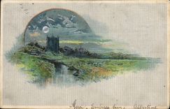 CPA Fantaisie (carte toilée)