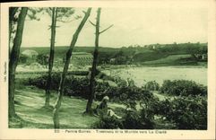 CPA Perros Guirec Trestraou Et La Montee Vers La Clarte