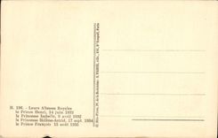 VINTAGE POSTCARD Their Royal Highnesses Prince Henri Isabelle