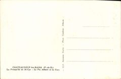 VINTAGE POSTCARD Chateauneuf Les Bains peninsula of St Cyr the Peak Alibert and the park