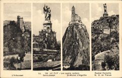 VINTAGE POSTCARD Puy Four Rocks