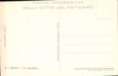 POSTAL Giardini Cascatelle Roma Vaticano de la VENDIMIA