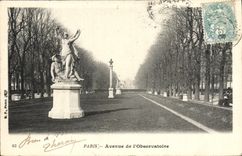 VINTAGE POSTCARD Paris Avenue De I' Observatoire