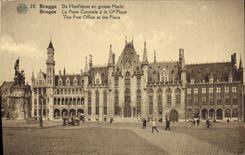 CPA Bruges La Poste centrale a la Grand Place 