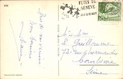 VINTAGE POSTCARD To remember Of Geneva