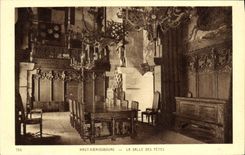 POSTAL alto Koenigsbourg de la VENDIMIA el pasillo de la aldea