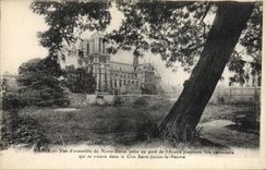 VINTAGE POSTCARD Paris Overall picture Of Notre Dame Taken De I' Acacia Closed centenary Holy Julien the Poor one