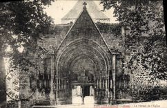 CPA Moutier D'Ahon Le Portail De I'Eglise