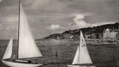 MODERN CARD Trouville the Queen Of the Beaches Yachts And the Beach