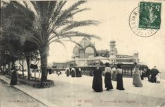 La promenade de la POSTAL de la VENDIMIA Niza de tiene glais