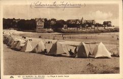 VINTAGE POSTCARD the Office St Palate the Beach has Low tide