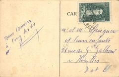 VINTAGE POSTCARD Auray Old woman Vault Street Clemenceau