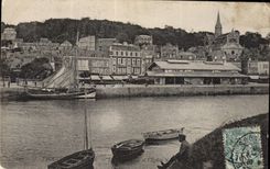 VINTAGE POSTCARD Trouville Boat