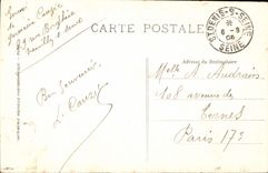 POSTAL de la VENDIMIA la abadía de Denis Saint la cripta