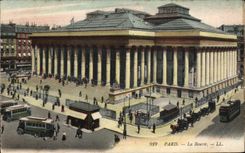CPA Paris La Bourse Tramway