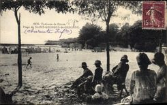 VINTAGE POSTCARD Beach of Saint Georges de Dionne Surroundings of Royan