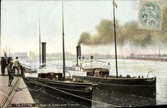 CPA Le Havre Le Depart du Bateau Pour Trouville
