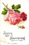 VINTAGE POSTCARD Joueux Birthday Flowers