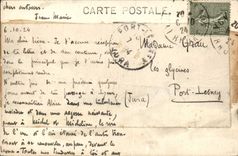 Opinión de Lyon de la POSTAL de la VENDIMIA sobre el Rhone