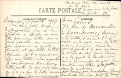 La POSTAL Besanzón de la VENDIMIA el puerto de derrota y la iglesia de la Madeleine viaja en tranvía