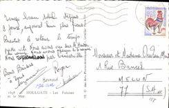 MODERN CARD Houlgate Cliffs and sea