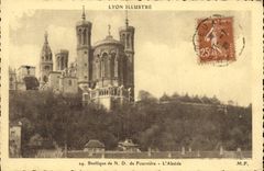 CPA Lyon Basilique de Notre Dame Fourviere L'abside