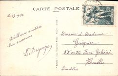 VINTAGE POSTCARD St Maurice Aveyron Ruins of Infernat Top the keep