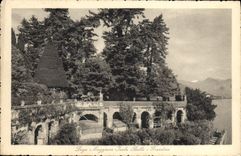 VINTAGE POSTCARD Lago maggiore Isola Bleated Giardiono
