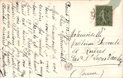 VINTAGE POSTCARD Happy New Year Child Horseshoe