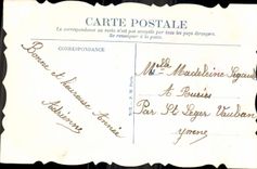 VINTAGE POSTCARD Happy New Year Flowers (drawing with the hand)