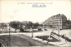 VINTAGE POSTCARD Dijon Places and Hotel of the Bell