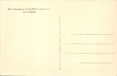 VINTAGE POSTCARD Zoological gardens of Cleres the birdcages Zoo