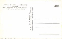 CPM Chateau de Michel Montaigne Bibliotheque de la Tour de Montaigne Inscriptions au plafond 