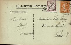 VINTAGE POSTCARD Saint Die Seen from of the Holy Rock Martin enters the trees