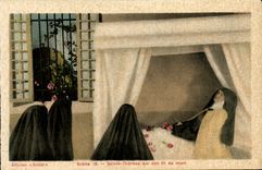 VINTAGE POSTCARD Sainte Therese On Her bed of Death