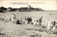 CPA St Quay Portrieux La Plage et la Pointe de l'Isnin