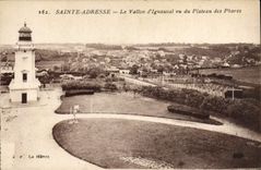 VINTAGE POSTCARD Sainte Address the Small valley of Ignauval seen of the Plate of the headlights
