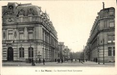 VINTAGE POSTCARD Mans the Boulevard Rene Levasseur