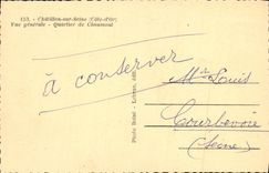 VINTAGE POSTCARD Chatillon On the Seine View District of Chaumont