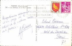 MODERN CARD Thones the Castle and the Lachat Mount