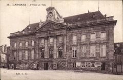VINTAGE POSTCARD Langres the Town hall